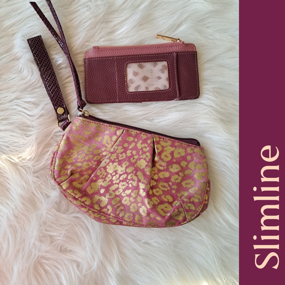 Victoria's Secret Wristlet + Kedzie slimline leather wallet